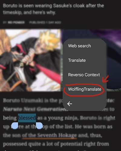 wolfling Android save translation out of app step 2.